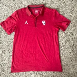 Jordan Brand Oklahoma University Sooners polo. Size medium. Worn once.